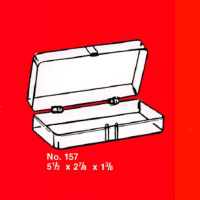 5-1/2 x 2-7/8 Hinged Plastic Box (157)